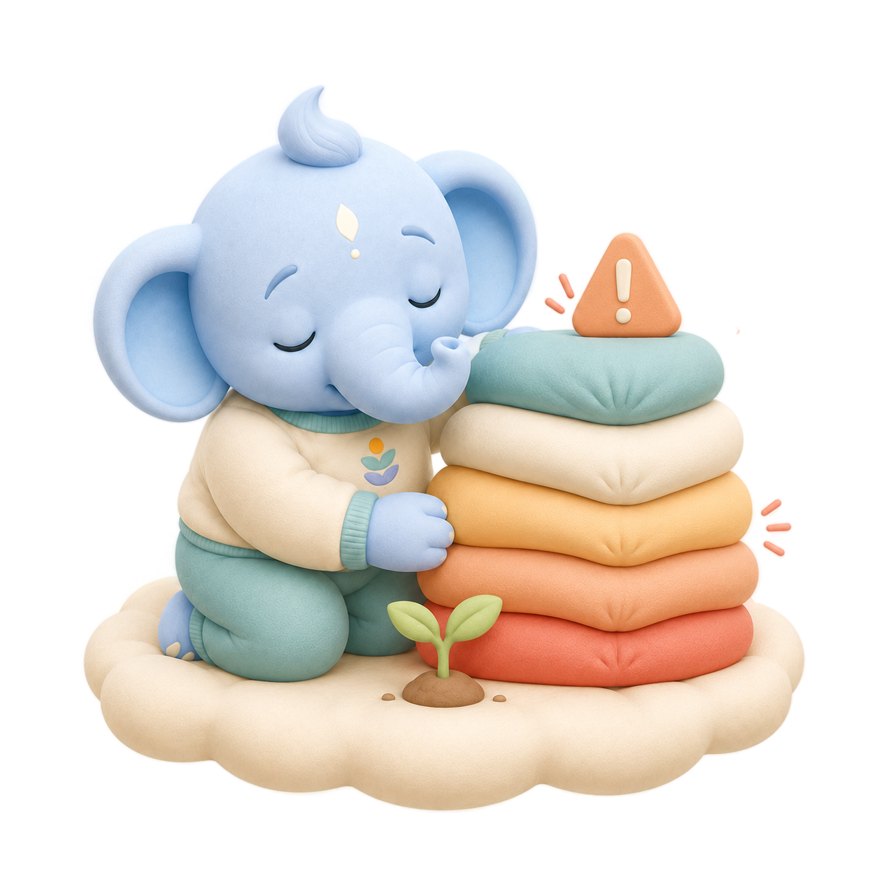 Development overload elephant illustration