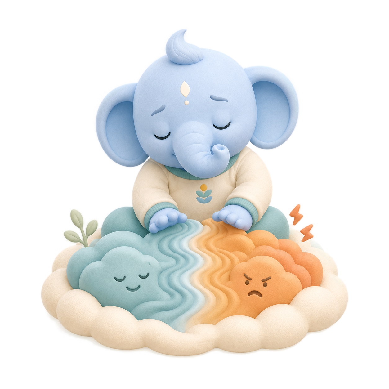 Emotional regulation elephant illustration