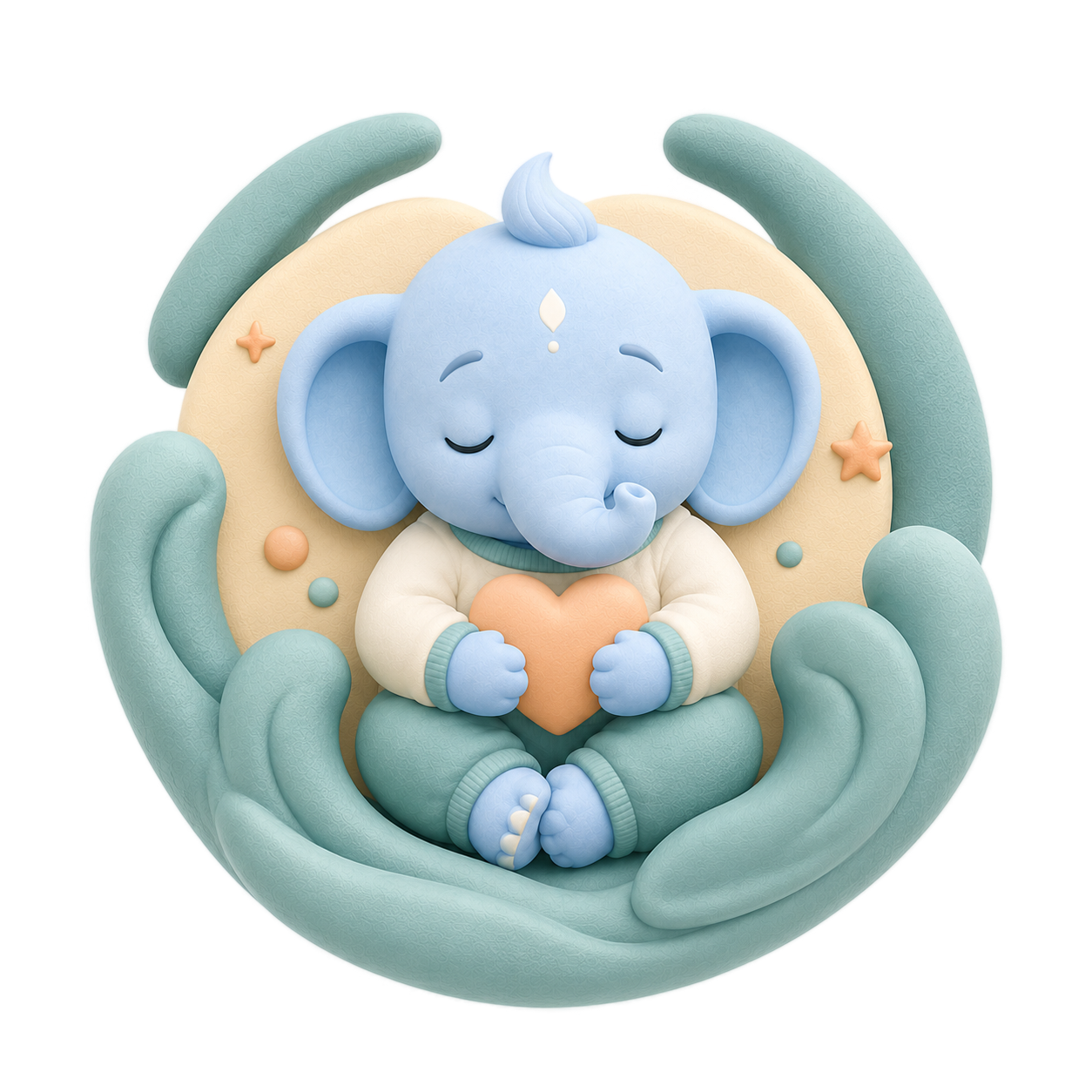 Sleeping elephant illustration